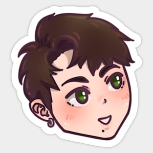 Vespiary Ted McKinley Cute Chibi Smiling Sticker